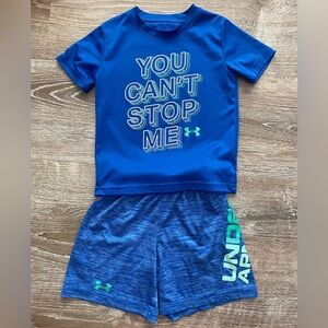 Under Armour Boys Shirt/short Set Size 4